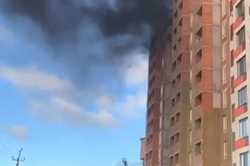 Под Киевом горит новостройка