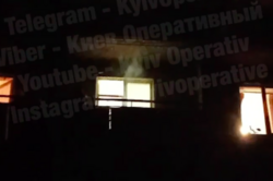 В Киеве на Борщаговке люди жарили шашлыки на балконе (Видео) 