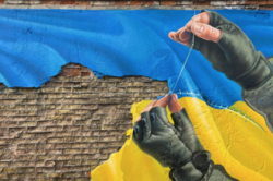 В Киеве появился новый мурал о войне РФ против Украины