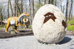 Гидропарк погрузится в эпоху динозавров. 2 мая на острове заработает крупнейший в Украине парк динозавров (ФОТО)