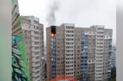 На Троещине пылает многоэтажка